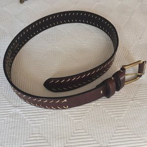 J Peterman Leather Belt